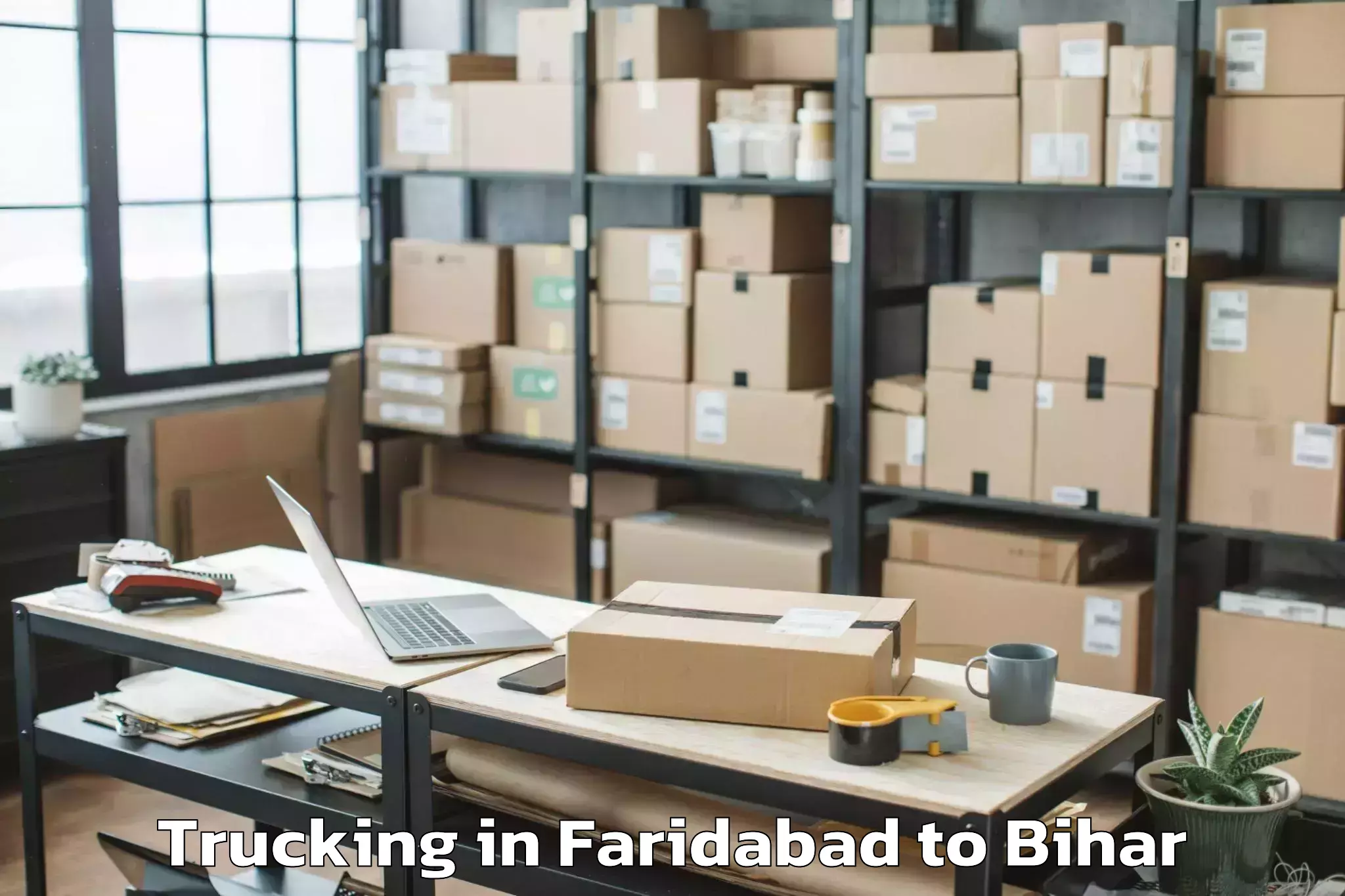 Trusted Faridabad to Kk University Biharsharif Trucking